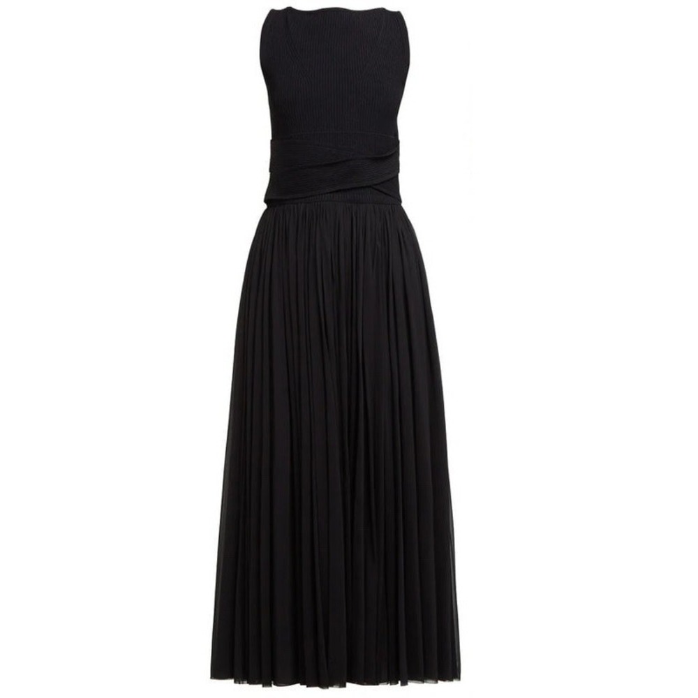 Massimo Dutti Long Knock Pelted Waist Jerseys Cotton Dress. NWT Sz S